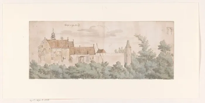Framed Print : View of Kasteel Ooij, North Brabant, 1682. Creator: Josua de Grave Framed Print : View of Kasteel Ooij, North Brabant, 1682. Creator: Josua de Grave