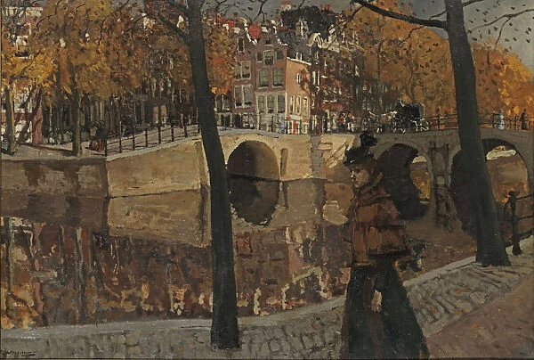 View of the Keizersgracht, corner Reguliersgracht in Amsterdam, 1895
