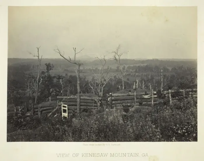 Framed Print : View of Kenesaw Mountain, Ga. 1866. Creator: George N. Barnard Framed Print : View of Kenesaw Mountain, Ga. 1866. Creator: George N. Barnard