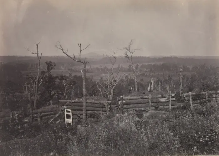 Framed Print : View of Kenesaw Mountain, Georgia, 1860s. Creator: George N. Barnard Framed Print : View of Kenesaw Mountain, Georgia, 1860s. Creator: George N. Barnard