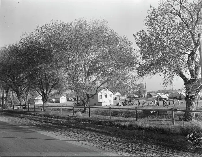 Framed Print : View of Kern migrant camp, California, 1936. Creator: Dorothea Lange
