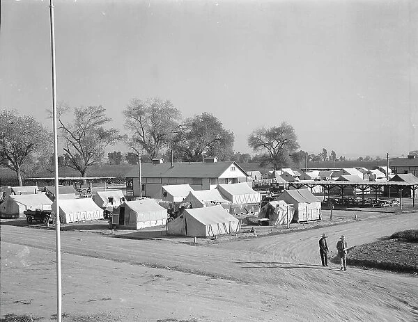 View of Kern migrant camp showing one of three sanitary units, California, 1936. Creator: Dorothea Lange