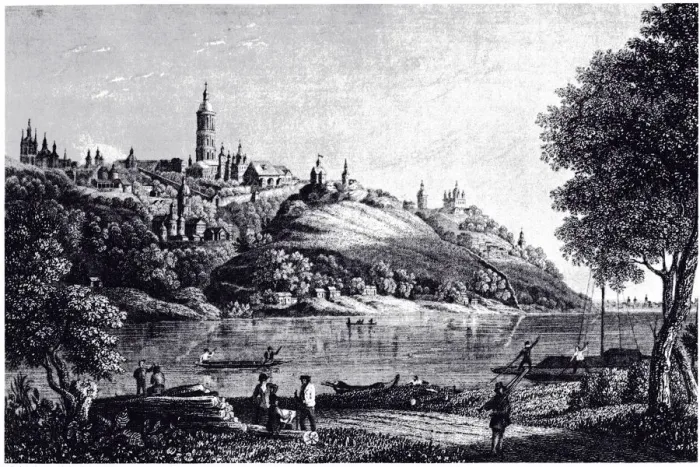 Framed Print : View of Kiev, 1835. Artist: Anonymous Framed Print : View of Kiev, 1835. Artist: Anonymous