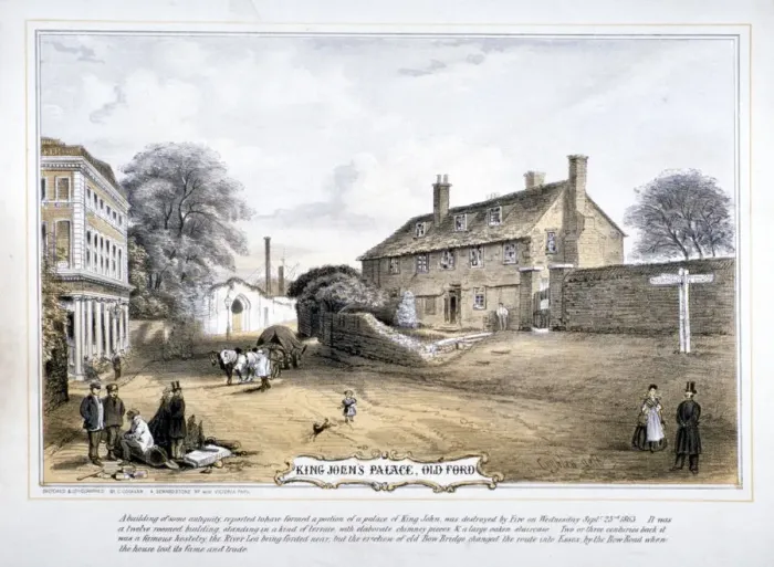 Framed Print : View of King Johns Palace, Old Ford, Poplar, London, c1863. Artist: C Coghlan Framed Print : View of King Johns Palace, Old Ford, Poplar, London, c1863. Artist: C Coghlan