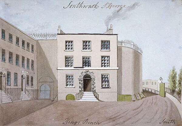 View of Kings Bench Prison in St Georges Fields, Southwark, London, c1820. Artist