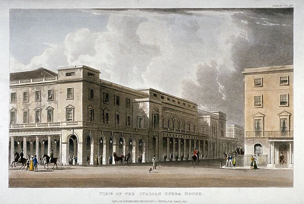 View of the Kings Theatre, Haymarket, London, 1822