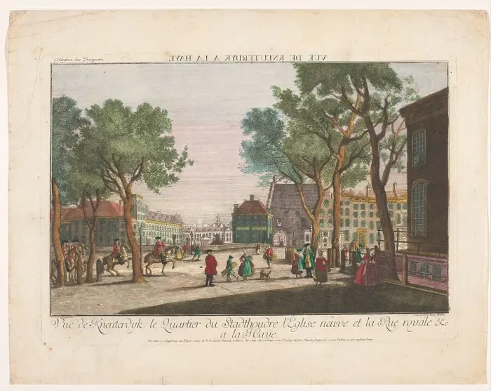 Framed Print : View of the Kneuterdijk in The Hague, 1755-1779. Creator: Benedikt Winkler Framed Print : View of the Kneuterdijk in The Hague, 1755-1779. Creator: Benedikt Winkler