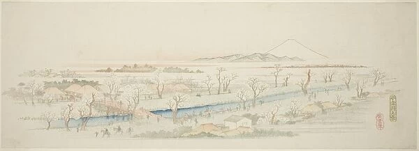 View of Koganei (Koganei no kei), from an untitled series of famous views of the Edo... c.1839 / 40. Creator: Ando Hiroshige