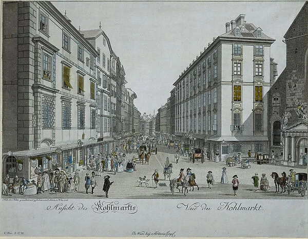 View of the Kohlmarkt and the Michaelerplatz in Vienna, 1786