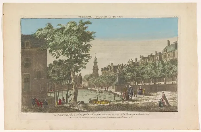 Framed Print : View of the Koningsplein and the Munttoren in Amsterdam, before 1744-after 1760. Creator: Anon Framed Print : View of the Koningsplein and the Munttoren in Amsterdam, before 1744-after 1760. Creator: Anon