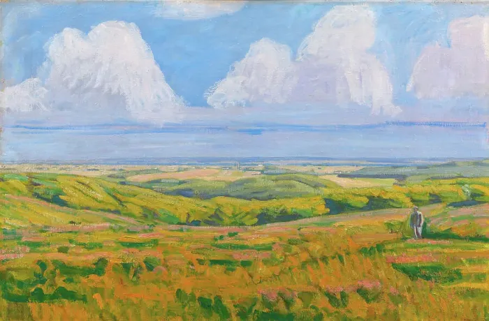 Framed Print : View from Korsdalen. Hammer Hills, 1926. Creator: Niels Larsen Stevns