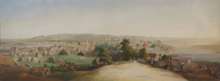 Framed Print : View of Kowno, End 1840s Framed Print : View of Kowno, End 1840s