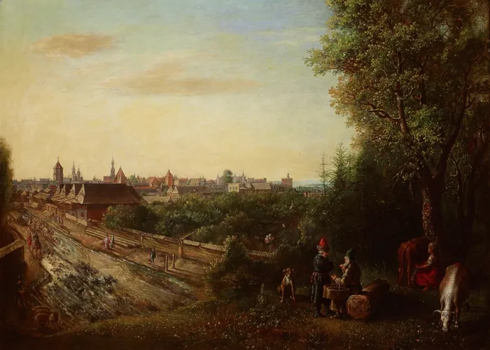 Framed Print : View of Krakow, 1652. Creator: Gottfried Liebalt Framed Print : View of Krakow, 1652. Creator: Gottfried Liebalt