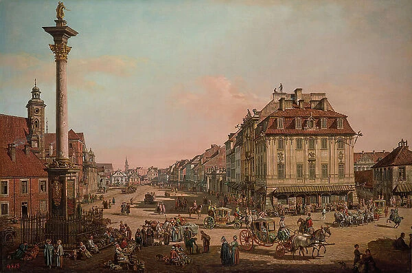 View of Krakowskie Przedmiescie and Sigismund's Column, 1767-1768. Creator: Bellotto, Bernardo (1720-1780)