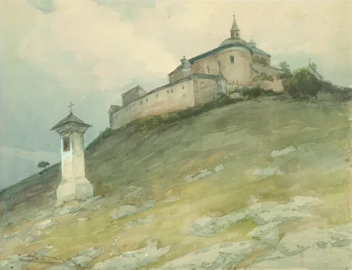 Framed Print : View of Krasna Horka Castle, 1923-1928. Creator: Ludovit Cordak Framed Print : View of Krasna Horka Castle, 1923-1928. Creator: Ludovit Cordak