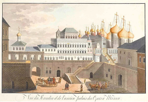 View of the Kremlin in Moscow. The Terem Palace, 1813. Artist: Lohrer, Johann Gottlieb (1791-1840)