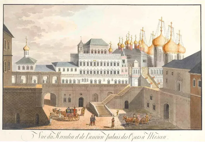 Framed Print : View of the Kremlin in Moscow. The Terem Palace, 1813. Artist: Lohrer, Johann Gottlieb (1791-1840) Framed Print : View of the Kremlin in Moscow. The Terem Palace, 1813. Artist: Lohrer, Johann Gottlieb (1791-1840)