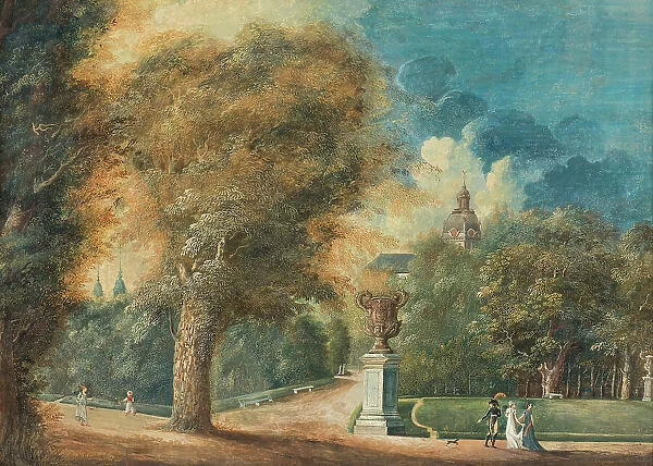 View of Kungstradgarden in Stockholm, 1805. Creator: Axel Fredrik Cederholm