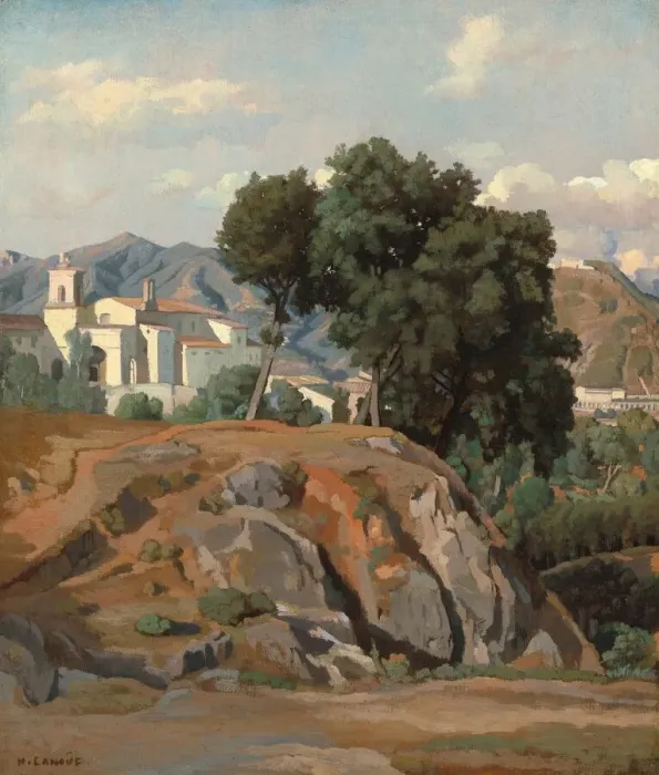 Framed Print : View of La Cava, c. 1840. Creator: Lanoüe, Felix-Hippolyte Framed Print : View of La Cava, c. 1840. Creator: Lanoüe, Felix-Hippolyte