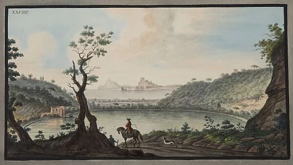 View of the Lake Avernus from the road between Puzzoli and Cuma, 1776