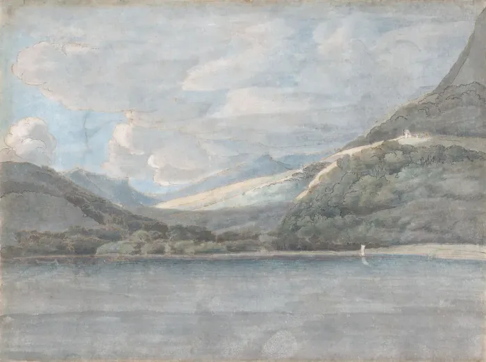 Framed Print : View of Lake Como, August 27, 1781. Creator: Francis Towne Framed Print : View of Lake Como, August 27, 1781. Creator: Francis Towne