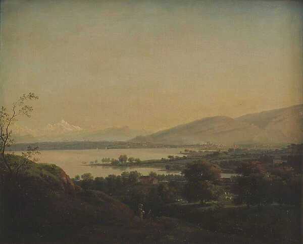 A View Across Lake Leman Towards Mont Blanc and Geneva, 1777-1778. Creator: Jens Juel