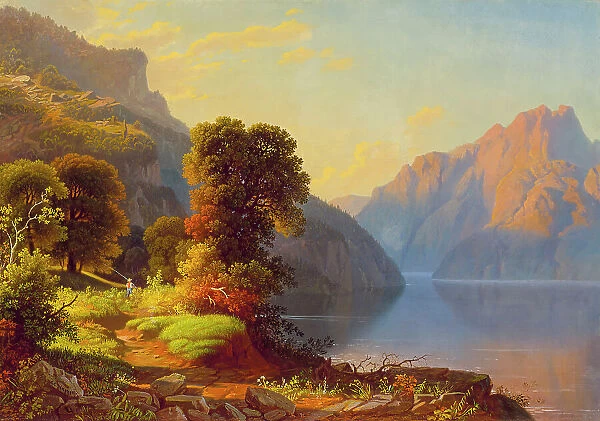 A View of a Lake in the Mountains (image 2 of 2), between c1856 and c1859. Creator: George Caleb Bingham