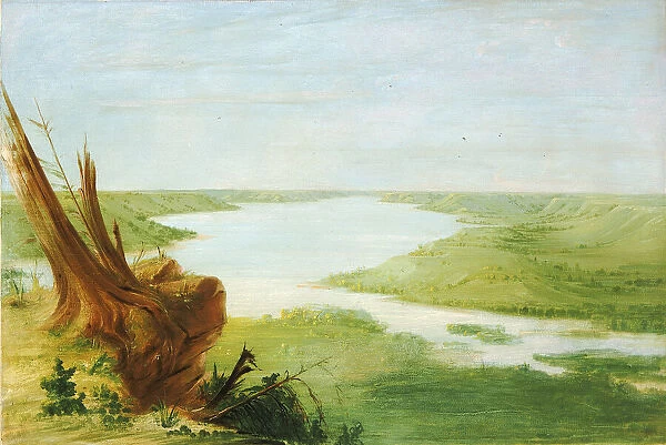 View on Lake St. Croix, Upper Mississippi, 1835-1836. Creator: George Catlin