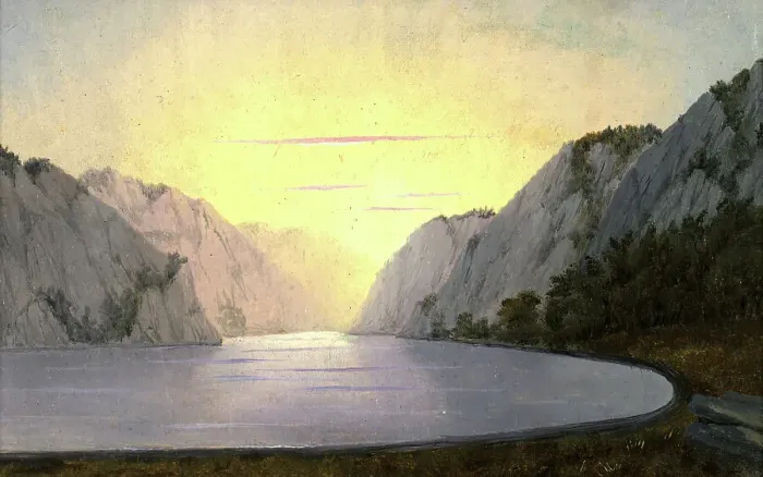 Framed Print : View of Lake Teletskoye. Altai, 1850-1899. Creator: Pavel Mikhailovich Kosharov Framed Print : View of Lake Teletskoye. Altai, 1850-1899. Creator: Pavel Mikhailovich Kosharov