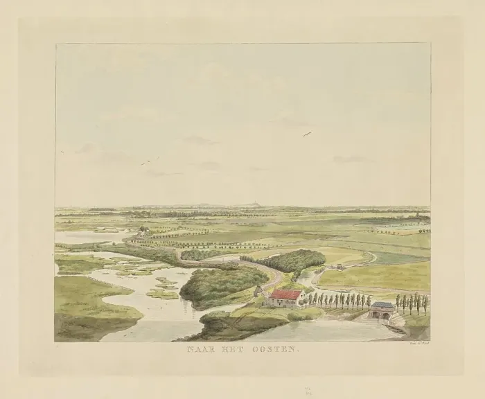 Framed Print : View of the landscape east of Nijmegen, 1815-1824. Creator: Derk Anthony van de Wart