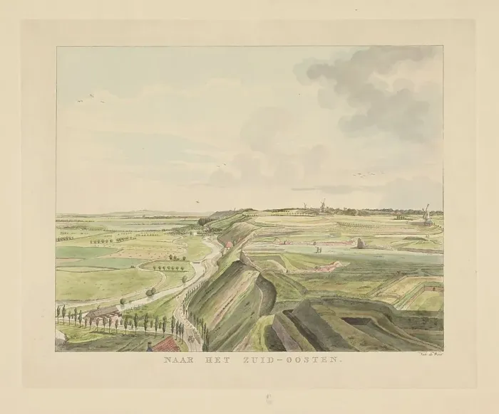 Framed Print : View of the landscape southeast of Nijmegen, 1815-1824. Creator: Derk Anthony van de Wart Framed Print : View of the landscape southeast of Nijmegen, 1815-1824. Creator: Derk Anthony van de Wart