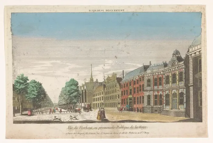 Framed Print : View of Lange Voorhout in The Hague, 1735-1805. Creator: Unknown Framed Print : View of Lange Voorhout in The Hague, 1735-1805. Creator: Unknown
