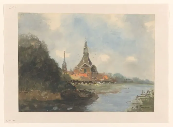 Framed Print : View of the Leidschendam church, c.1800-c.1900. Creator: Cornelis de Zeeu Framed Print : View of the Leidschendam church, c.1800-c.1900. Creator: Cornelis de Zeeu