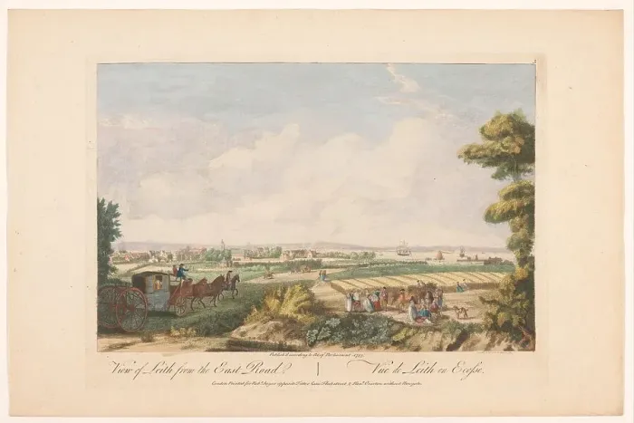 Framed Print : View of Leith from the East Road, Scotland, 1753. Creator: Paul Sandby Framed Print : View of Leith from the East Road, Scotland, 1753. Creator: Paul Sandby