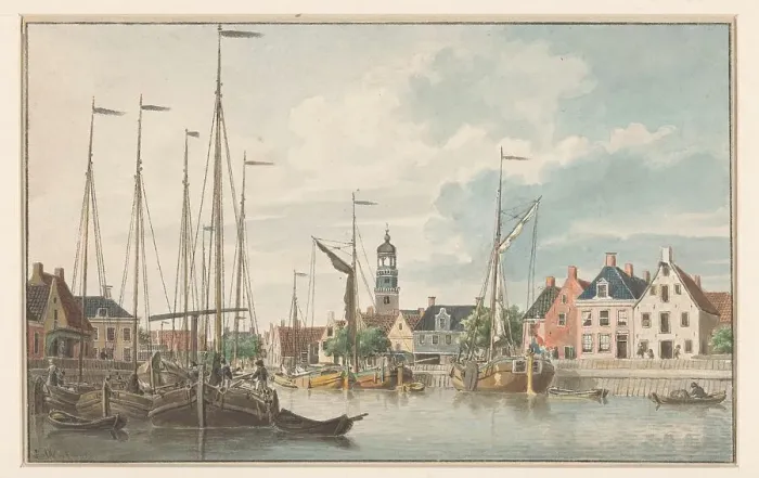 Framed Print : View of Lemmer, 1832-1880. Creator: Jan Weissenbruch Framed Print : View of Lemmer, 1832-1880. Creator: Jan Weissenbruch