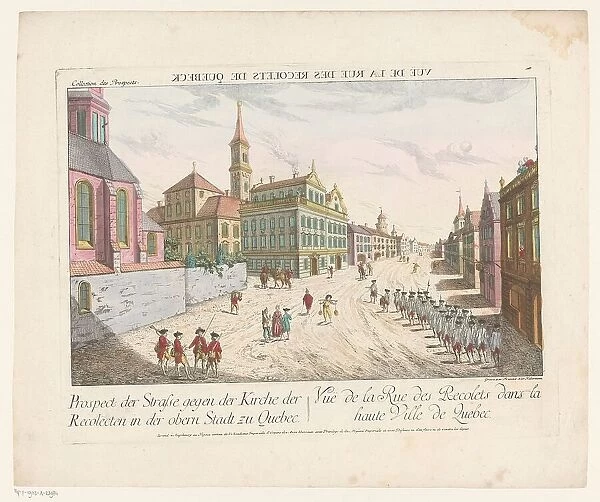 View of Les Recollets in Quebec, 1755-1779. Creator: Franz Xavier Habermann
