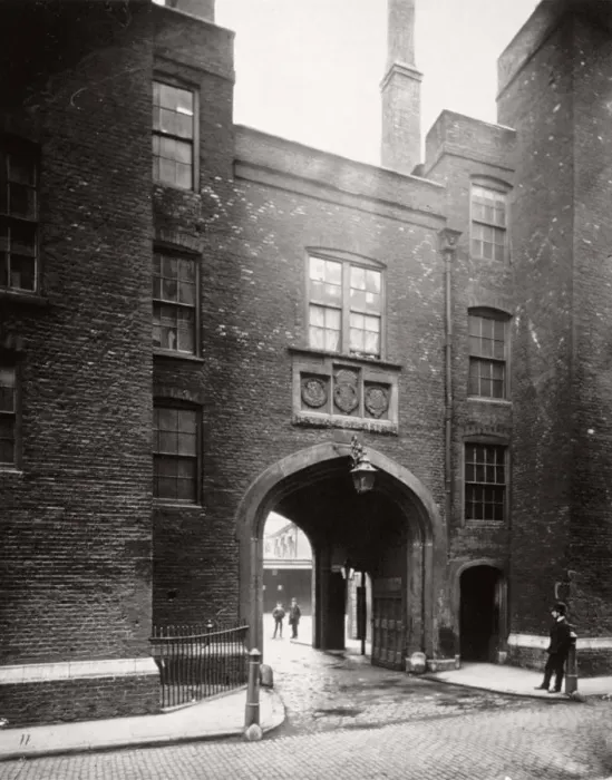 Framed Print : View of Lincolns Inn Gatehouse, Holborn, Camden, London, 1867 Framed Print : View of Lincolns Inn Gatehouse, Holborn, Camden, London, 1867