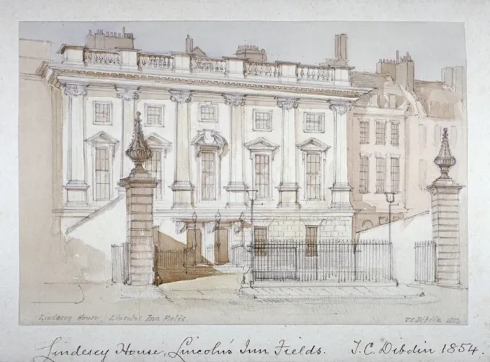 Framed Print : View of Lindsey House, Lincolns Inn Fields, Holborn, London, 1854 Framed Print : View of Lindsey House, Lincolns Inn Fields, Holborn, London, 1854