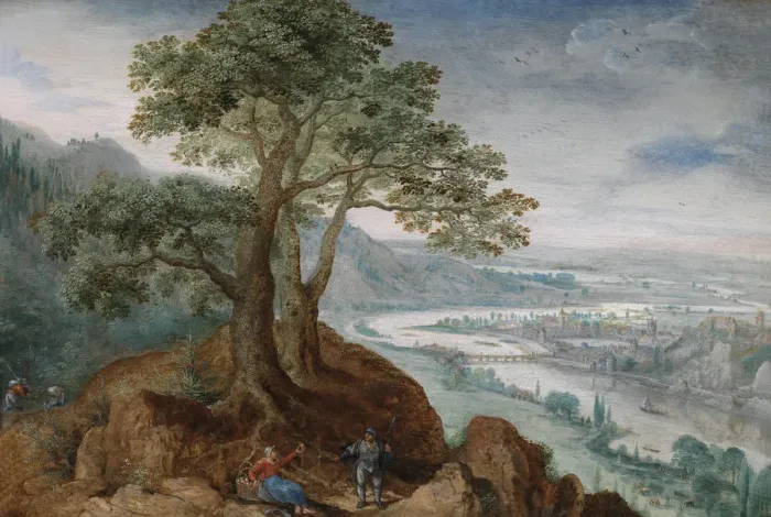 Framed Print : View of Linz, 1590s