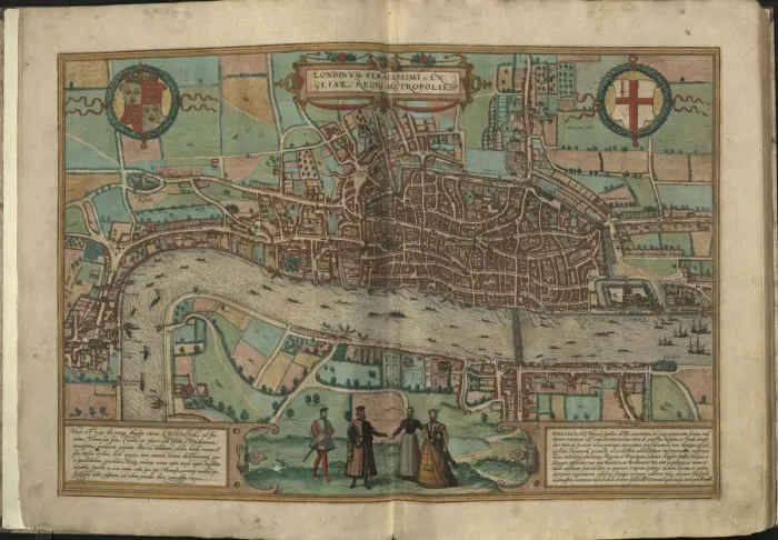 Framed Print : View of London, 1572 Framed Print : View of London, 1572