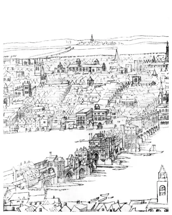 Framed Print : View of London, 16th century (1886) Framed Print : View of London, 16th century (1886)