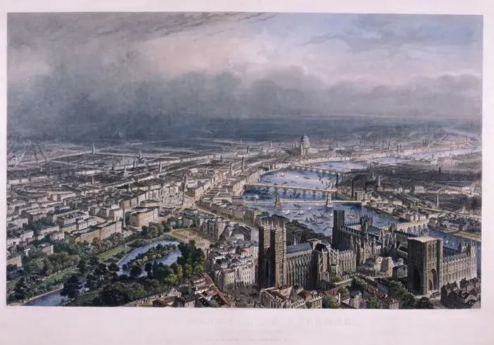 Framed Print : View of London from Westminster, c1850. Artist: A Appert Framed Print : View of London from Westminster, c1850. Artist: A Appert