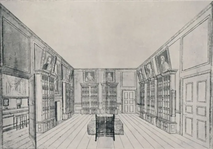Framed Print : View Looking Inwards of Samuel Pepyss Library in York Building, 1928 Framed Print : View Looking Inwards of Samuel Pepyss Library in York Building, 1928