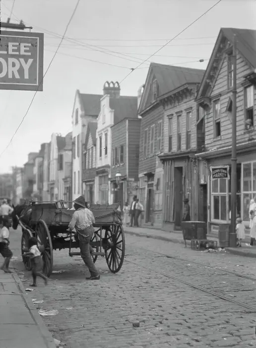 Framed Print : [View looking south on King Street, Charleston, South Carolina, between 1920 and 1926. Creator: Arnold Genthe Framed Print : [View looking south on King Street, Charleston, South Carolina, between 1920 and 1926. Creator: Arnold Genthe
