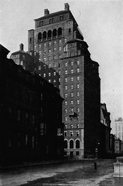 View looking south on Madison Avenue of the Fraternity Clubs Building, New York City, 1924