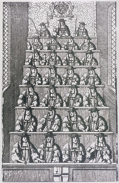 View of the Lord Mayor and court of Aldermen, depicted in 1681, (c1950)