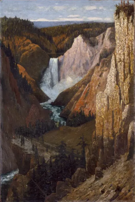 Framed Print : View of the Lower Falls, Grand Canyon of the Yellowstone, 1890 Framed Print : View of the Lower Falls, Grand Canyon of the Yellowstone, 1890