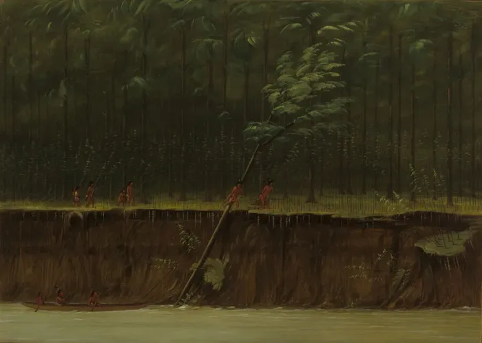 Framed Print : View of the Lower Mississippi, 1861 / 1869. Creator: George Catlin Framed Print : View of the Lower Mississippi, 1861 / 1869. Creator: George Catlin