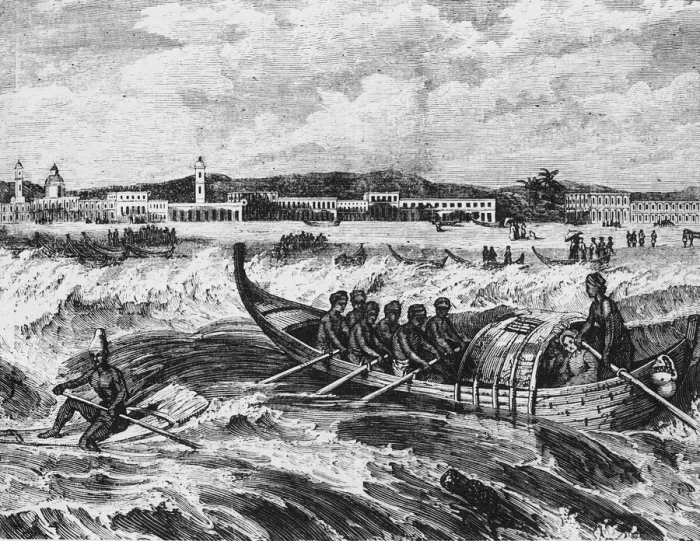 Framed Print : View of Madras from the Sea, c1891. Creator: James Grant Framed Print : View of Madras from the Sea, c1891. Creator: James Grant