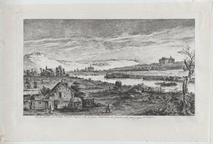 Framed Print : View of the Madrid Castle, near Paris, 1764. Creator: Jean-Jacques de Boissieu Framed Print : View of the Madrid Castle, near Paris, 1764. Creator: Jean-Jacques de Boissieu